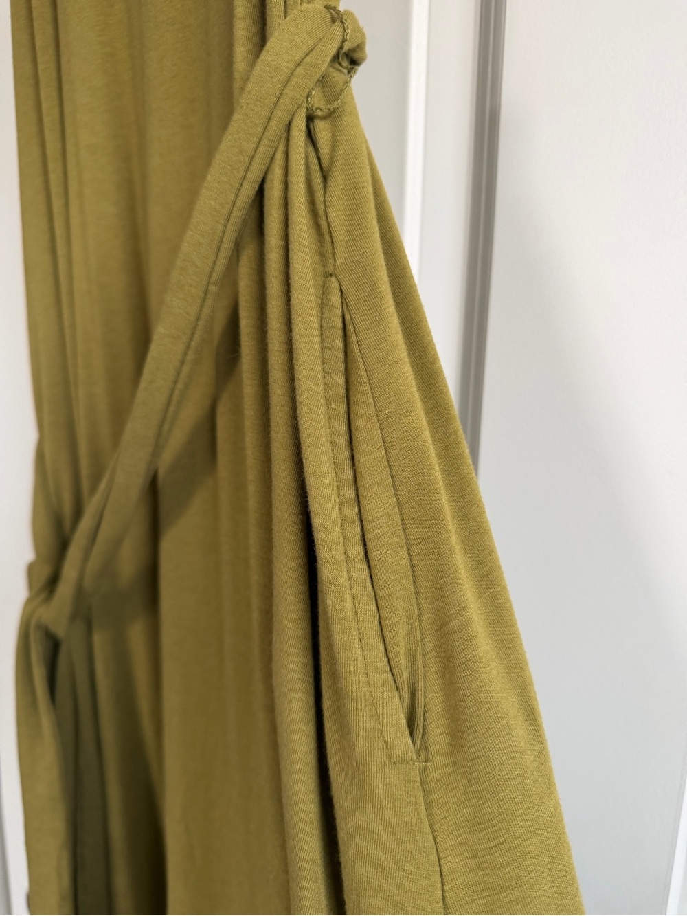 A New Day Sleeveless Olive Green Tie-Waist Maxi Dress Size Medium - Picture 8 of 11